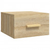 Mesa de cabeceira montagem na parede 35x35x20 cm cor sonoma 2