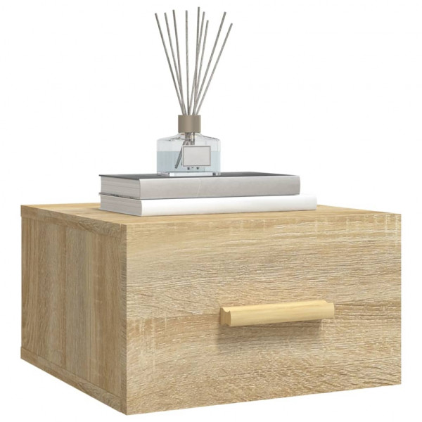 Mesa de cabeceira montagem na parede 35x35x20 cm cor sonoma M 4