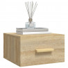 Mesitas de noche de pared 2 uds color roble Sonoma 35x35x20 cm 4
