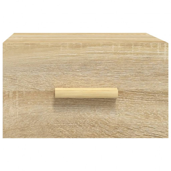 Mesitas de noche de pared 2 uds color roble Sonoma 35x35x20 cm M 5