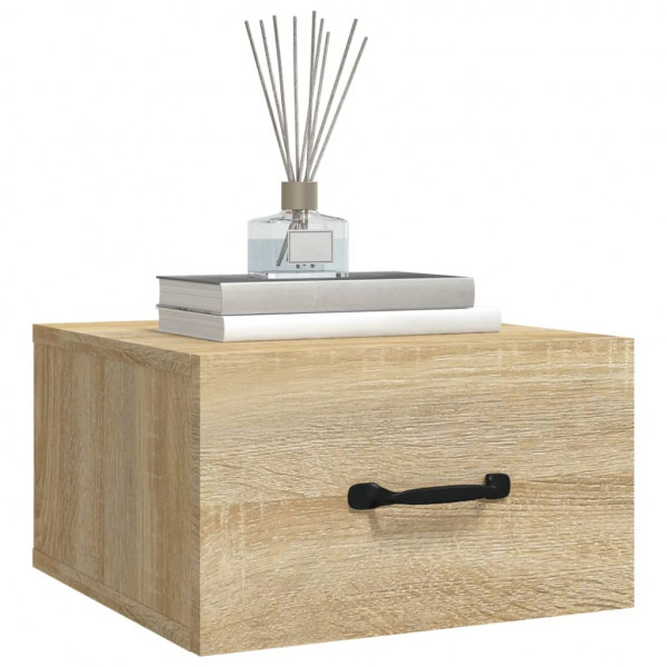 Mesa de cabeceira montagem na parede 35x35x20 cm cor sonoma M 4