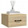 Mesa de cabeceira montagem na parede 35x35x20 cm cor sonoma 4