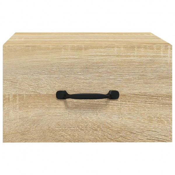 Mesita de noche de pared color roble Sonoma 35x35x20 cm M 5