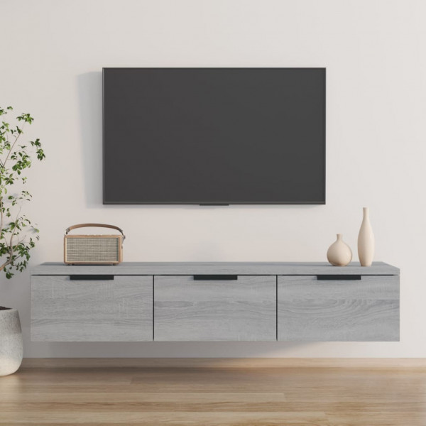 Armario de pared madera contrachapada gris Sonoma 102x30x20 cm D