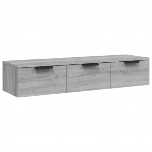 Armario de pared madera contrachapada gris Sonoma 102x30x20 cm H