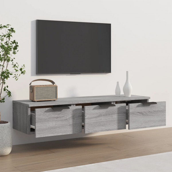 Armario de pared madera contrachapada gris Sonoma 102x30x20 cm M 3