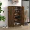 Mueble zapatero madera contrachapada roble ahumado 59x35x100 cm 3