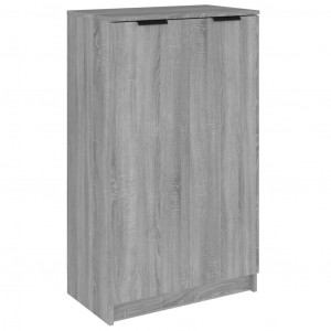 Mueble zapatero madera contrachapada gris Sonoma 59x35x100 cm H