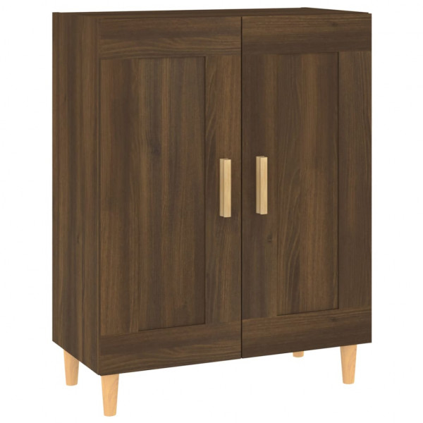 Aparador madera contrachapada marrón roble 69.5x34x90 cm M 2