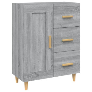 Aparador de madera contrachapada gris Sonoma 69.5x34x90 cm H