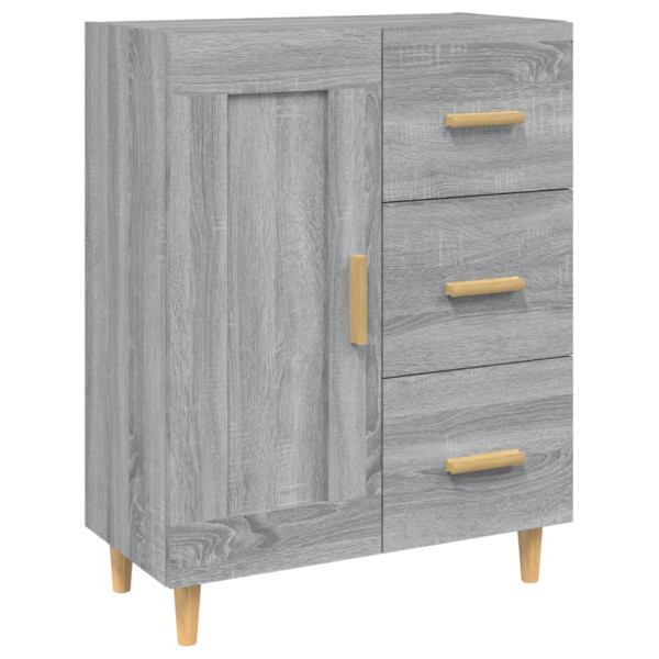 Aparador de madera contrachapada gris Sonoma 69.5x34x90 cm M 2