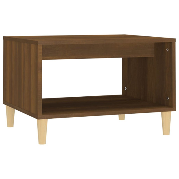 Mesa de centro madera contrachapada marrón roble 60x50x40 cm M 2