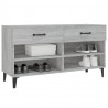 Mueble zapatero madera contrachapada gris Sonoma 102x35x55 cm 4