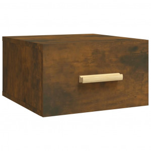 Mesa de cabeceira de parede 35x35x20 cm cor carvalho fumado H