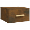 Mesa de cabeceira de parede 35x35x20 cm cor carvalho fumado 2