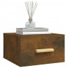 Mesa de cabeceira de parede 35x35x20 cm cor carvalho fumado 4