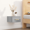 Mesitas de noche de pared 2 uds color gris Sonoma 35x35x20 cm 3