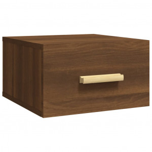 Mesa de cabeceira de parede 35x35x20 cm cor carvalho castanho H
