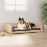 Cama para cães 95.5x65.5x28 cm madeira de pinho maciça 1