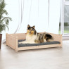 Cama para perros madera maciza de pino 95.5x65.5x28 cm 3