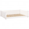 Cama para perros madera maciza de pino blanco 95.5x65.5x28 cm 2