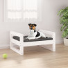 Cama para perros madera maciza de pino blanco 55.5x45.5x28 cm 1