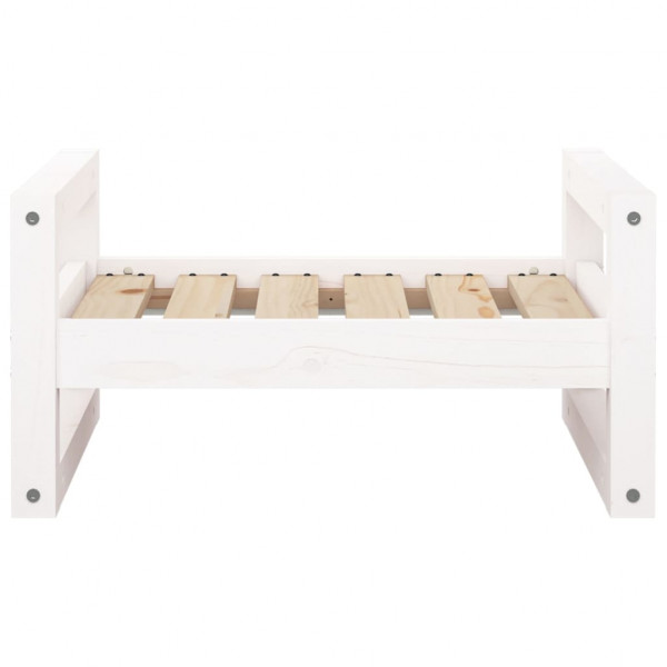 Cama para perros madera maciza de pino blanco 55.5x45.5x28 cm M 5
