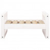 Cama para cães 55.5x45.5x28 cm madeira de pinho maciça branco 5