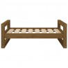Cama para perros madera maciza pino marrón miel 75.5x55.5x28 cm 5