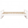 Cama para cães 95.5x65.5x28 cm madeira de pinho maciça branco 5