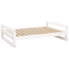 Cama para cães 105.5x75.5x28 cm madeira de pinho maciça branco 2