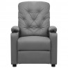 Sillón reclinable eléctrico de cuero sintético gris 3
