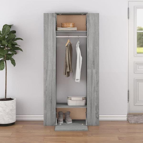 Mueble de recibidor 2 uds madera contrachapada gris Sonoma M 3