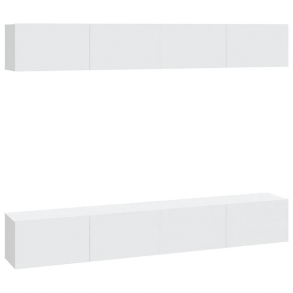 Muebles de TV 4 piezas blanco 100x30x30 cm M 2