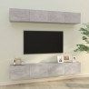 Muebles de TV 4 piezas gris hormigón 100x30x30 cm 1