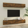 Muebles de TV 4 piezas roble ahumado 100x30x30 cm 1