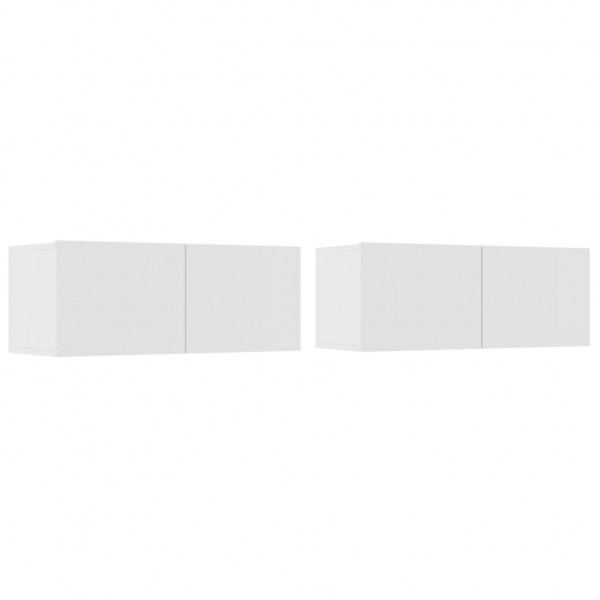 Conjunto móveis de TV 6 pcs madeira processada branco M 5