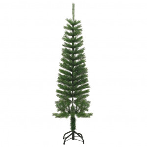 Árvore de Natal artificial fina com suporte PE 150 cm H