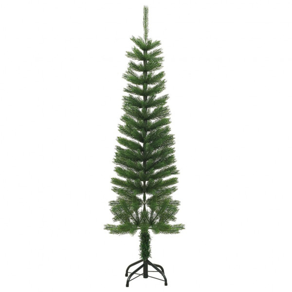 Árbol de Navidad artificial estrecho con soporte PE 150 cm M 2