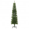 Árbol de Navidad artificial estrecho con soporte PE 210 cm 2