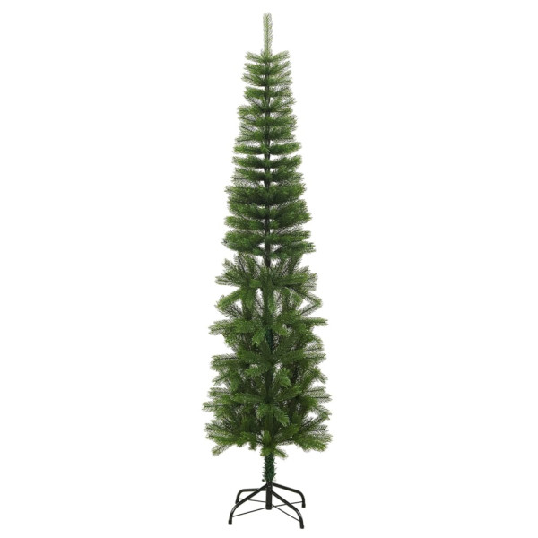 Árbol de Navidad artificial estrecho con soporte PE 240 cm M 2