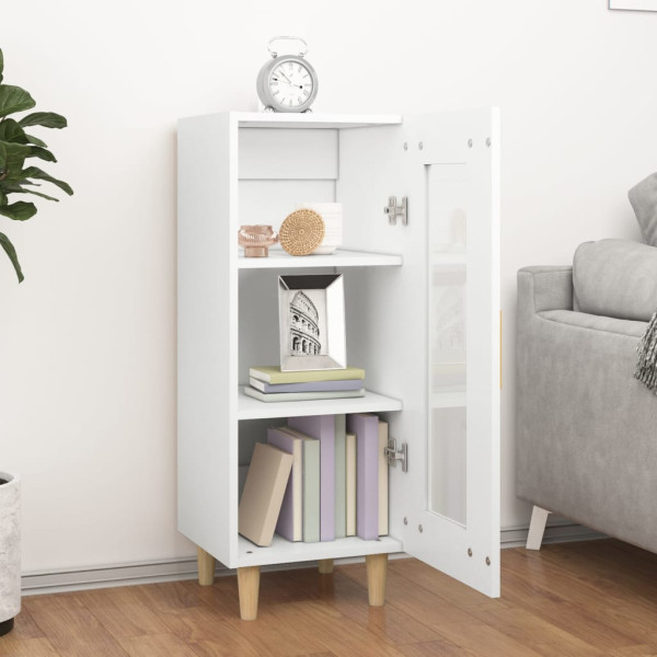 Aparador madera de ingeniería blanco 34.5x34x90 cm M 3