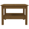 Mesa de centro madera maciza de pino marrón miel 55x55x40 cm 3