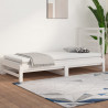 Sofá-cama de puxar 2x(90x200) cm pinho maciço branco 1