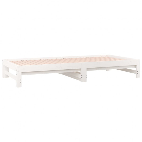 Sofá-cama de puxar 2x(90x200) cm pinho maciço branco M 5