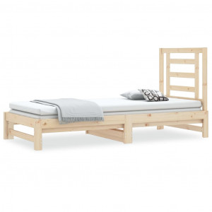Sofá cama extraíble madera maciza de pino 2x(90x190) cm H