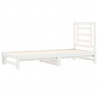 Estrutura sofá-cama de puxar 2x(90x190) cm pinho maciço branco 4
