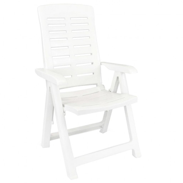 3 pcs conjunto de jantar para jardim polipropileno branco M 5