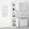 Armario de baño madera contrachapada blanco 32x34x188.5 cm 4