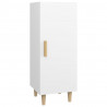 Aparador de madera contrachapada blanco 34.5x34x90 cm 2